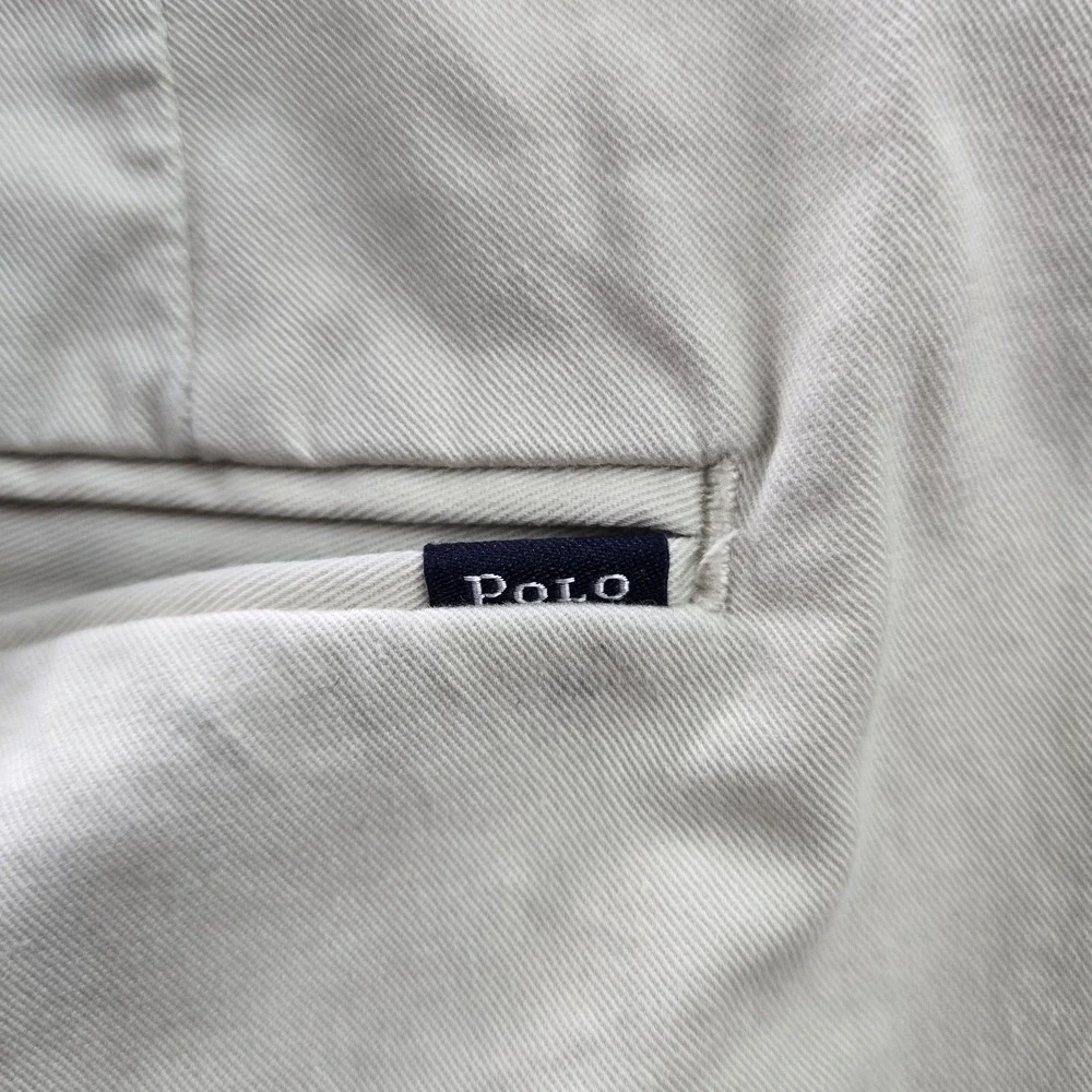 Polo Ralph Lauren Men‎ Shorts 40 Beige Classic Fit Button Logo Cotton Elastane